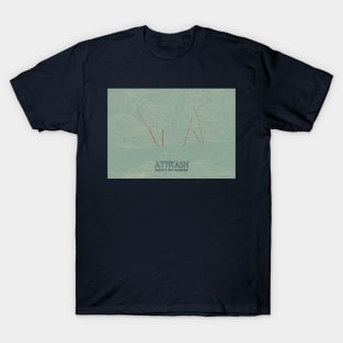 Attitash Contour Topography Map T-Shirt